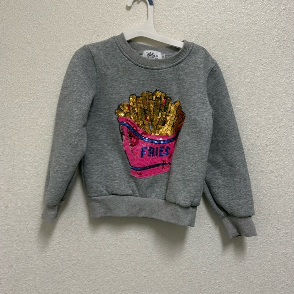 Lola & the Boys Fries Sweatshirt with Sequins